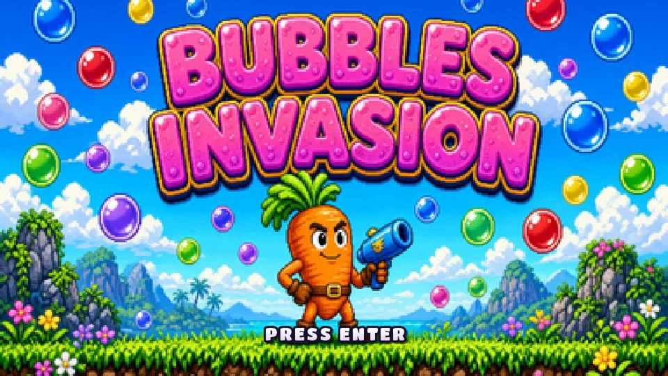 Bubbles Invasion: title screen
